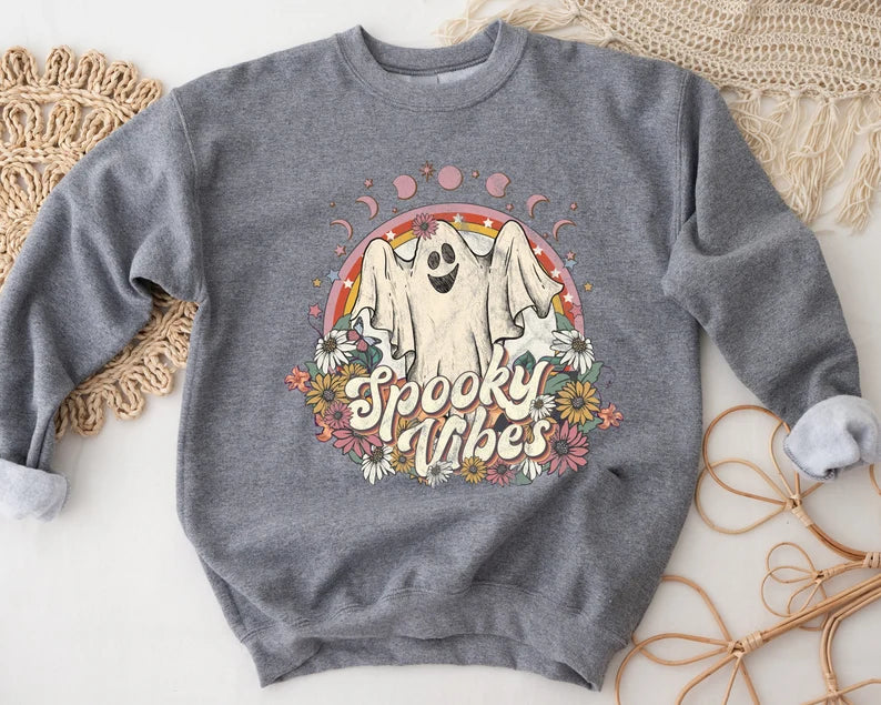 Spooky Vibes Vintage Ghost, Halloween