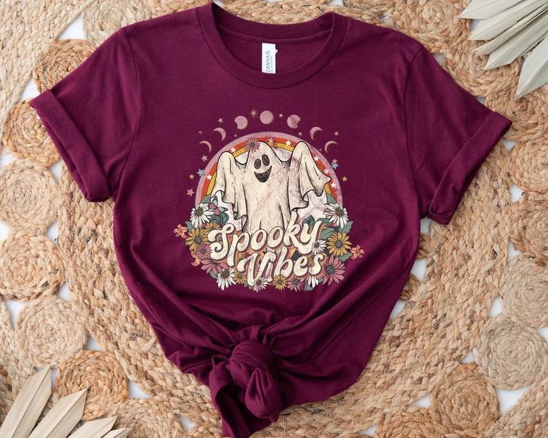 Spooky Vibes Vintage Ghost, Halloween