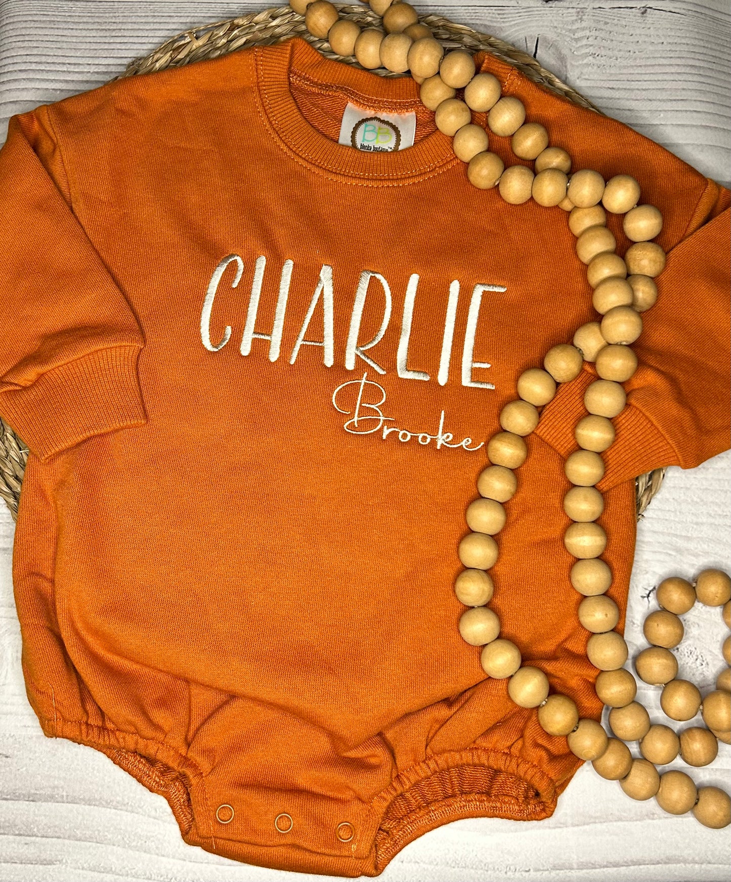 Embroidered Double Name Sweatshirt Bubble