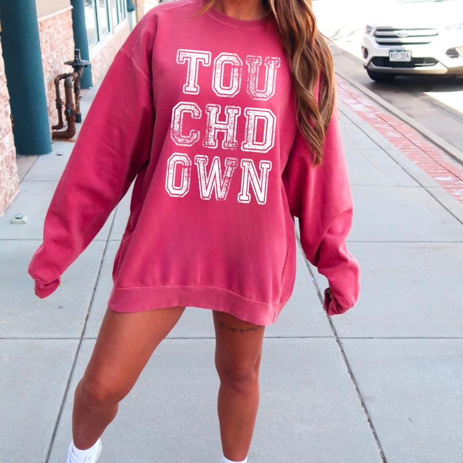 Distressed TOUCHDOWN Football
