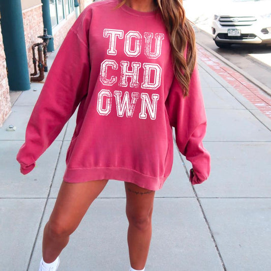 Distressed TOUCHDOWN Football