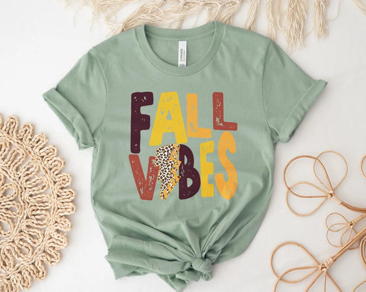 Fall Vibes Lightning Bolt, Leopard