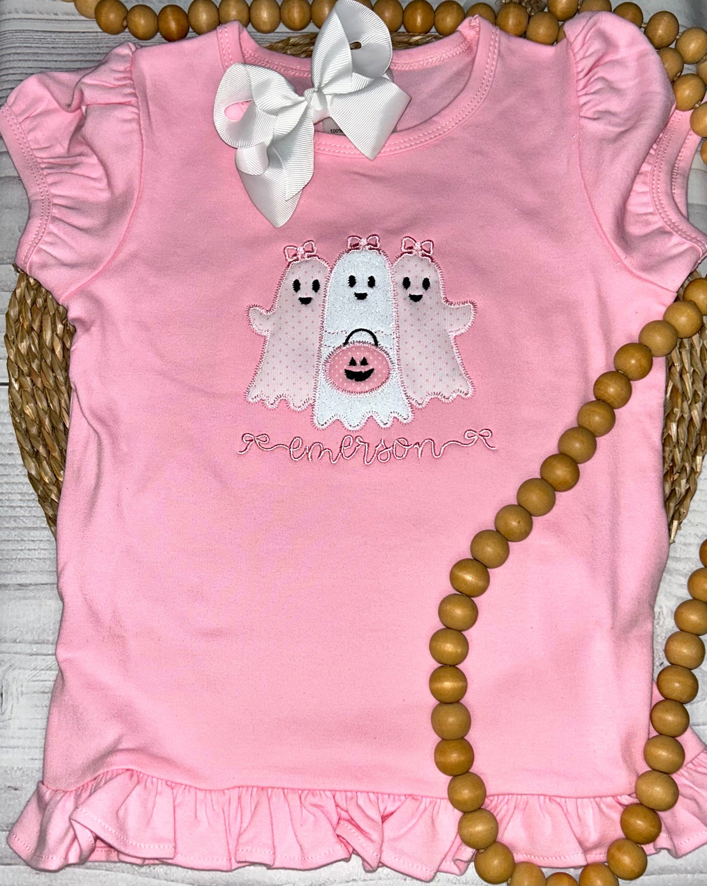 Preppy Ghost Trio Ruffle Tee